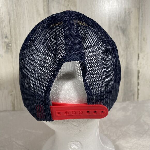 Columbia Trucker Hat Adjustable Mesh Snapback Blue Red Outdoors Is For Everyone - Picture 3 of 8